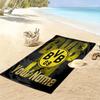 Personalisierbares BVB-Print Strandtuch, Großes Weiches Schnelltrocknendes Handtuch für Strand Camping Schwimmen -HE192