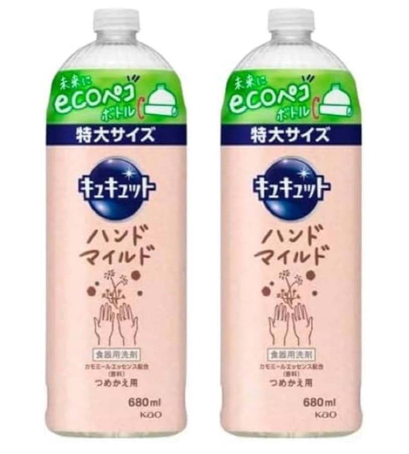 

CuCute Hand Mild Chamomile Scent Refill 680 мл x 2 шт. Набор Kao Dishwashing Detergent [Оптовая закупка] (Аромат ромашки)