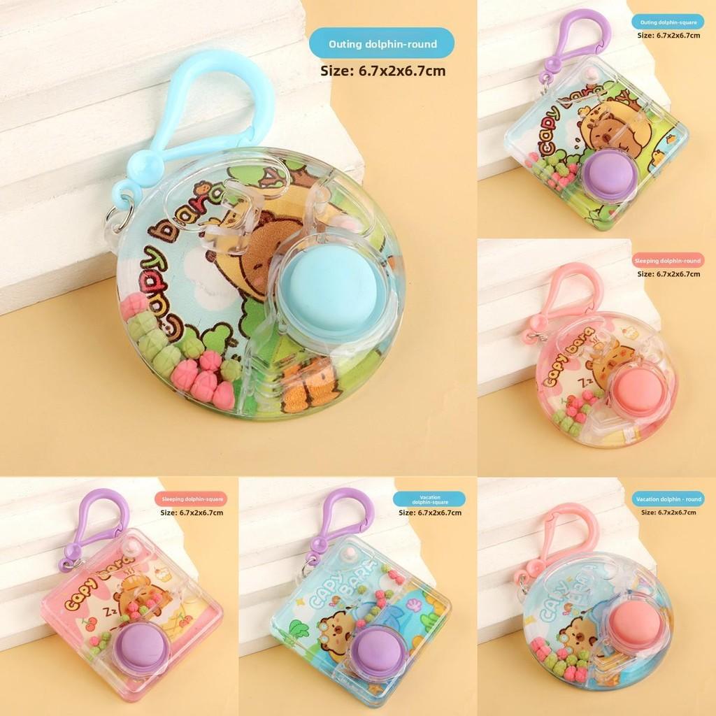 Capybara Schlüsselanhänger Cartoon mit Kunststoffbauweise für Kinderspielzimmer und Nutzung Geschenk