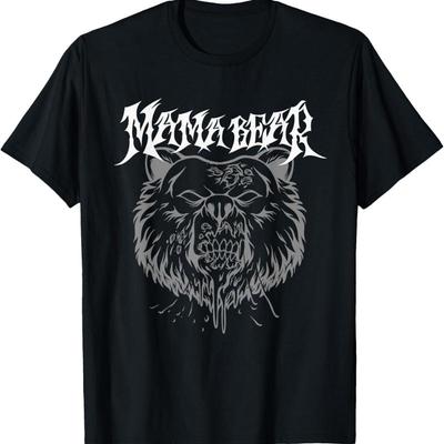 Mama Bear For Metalhead Mom Mother'S Day Death Metal Band T Shirt