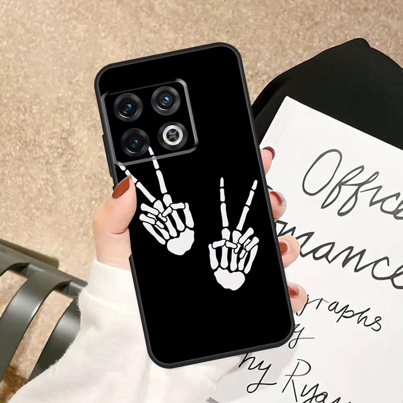 Skeleton Middle Finger Case For OnePlus 15 R 12 12R 13T 13 13R 11 10 Pro 10T 8T Nord 5 CE 2 3 4 Lite N20 N30 Cover