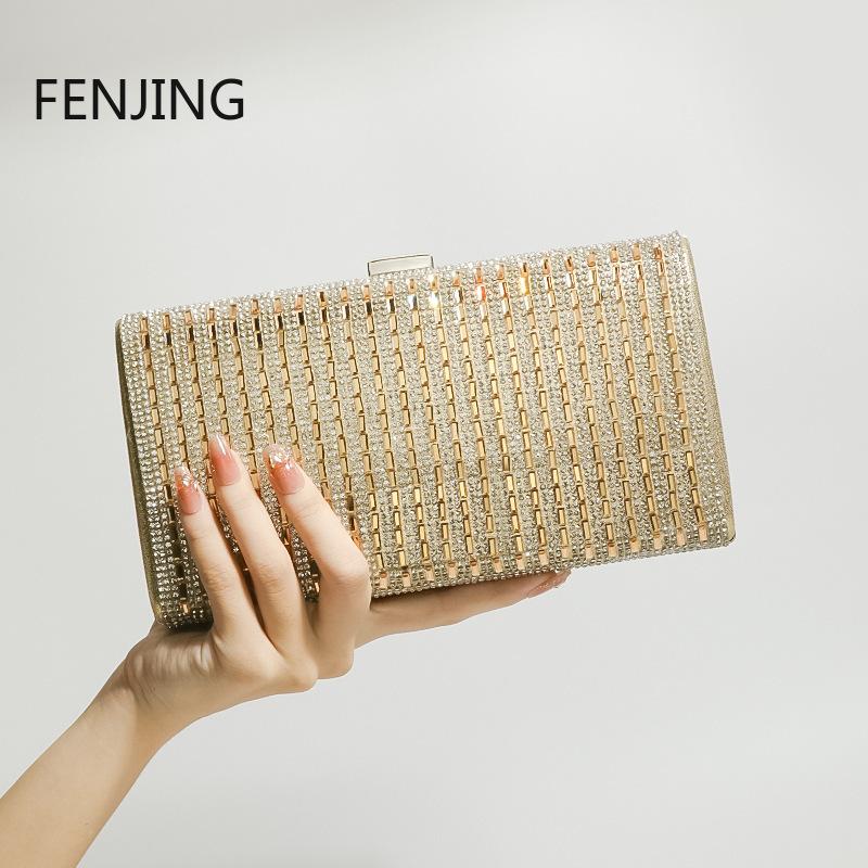 Diamond Evening Bags Luxury Women Clutches and Purse Glitter Rhinestone Handbags Shoulder Crossbody Bags with Chain Bridal Bolso