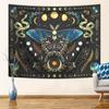 1pc Butterfly Moon Tapestry, Bohemian Plant Tapestry, Aesthetic Moth Snake Tapestry, Retro Plant Starry Sky Tapestry