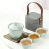 Business Gifts Travel Tea Set Kuaike Cup One Pot Three Cups Portable Cover Bowl Small Set Outdoor Kung Fu Tea Set