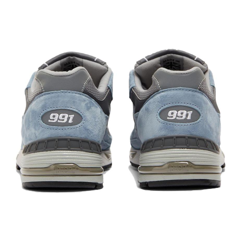 New Balance 991 Feito na Inglaterra Azul Poeira Tênis Masculino Liga Pérola Fumada M991BGG
