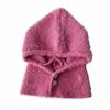 Hat and Scarf Integrated Women  Balaclava Plush Windproof Cap Knitted Beanies  Outdoor