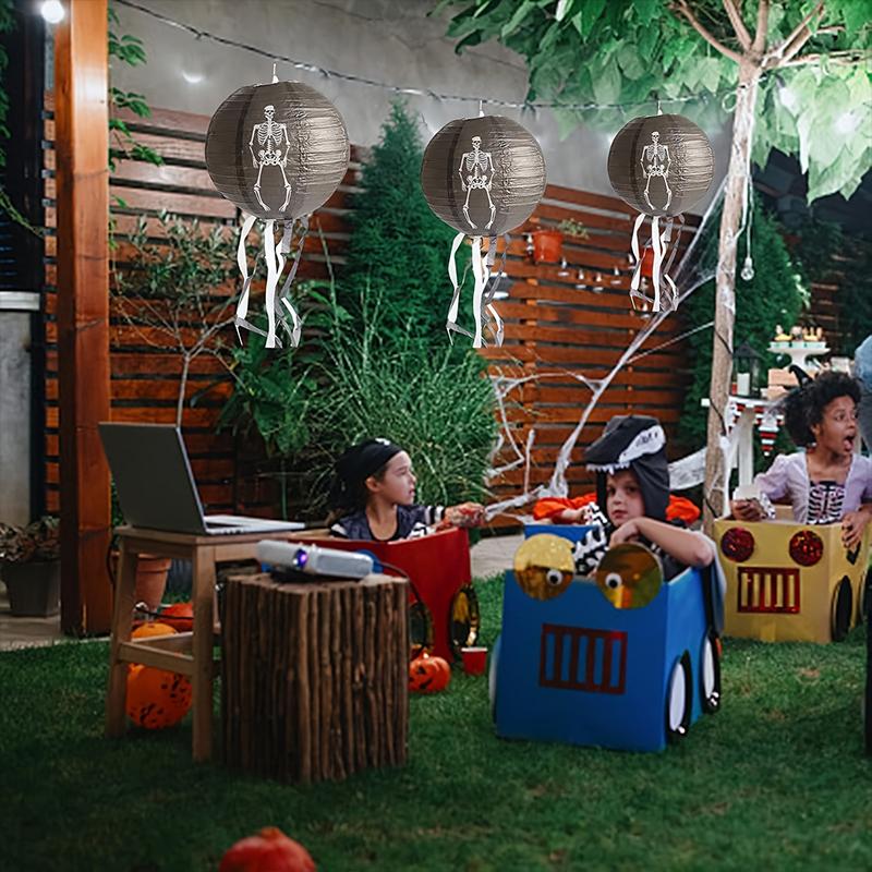 5 Stück Papierlaterne Papierlaternen 3D Faltbar Halloween Kürbislaterne Einfache Montage 8 Zoll