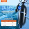 Bootsfender, 14 x 51 cm Bootsfender zum Anlegen, Aufblasbarer gerippter Fender mit Mittellöchern, Marine-Bootsliegeplatz-Fenderpuffer mit Luftpumpe, 4 Nadeln
