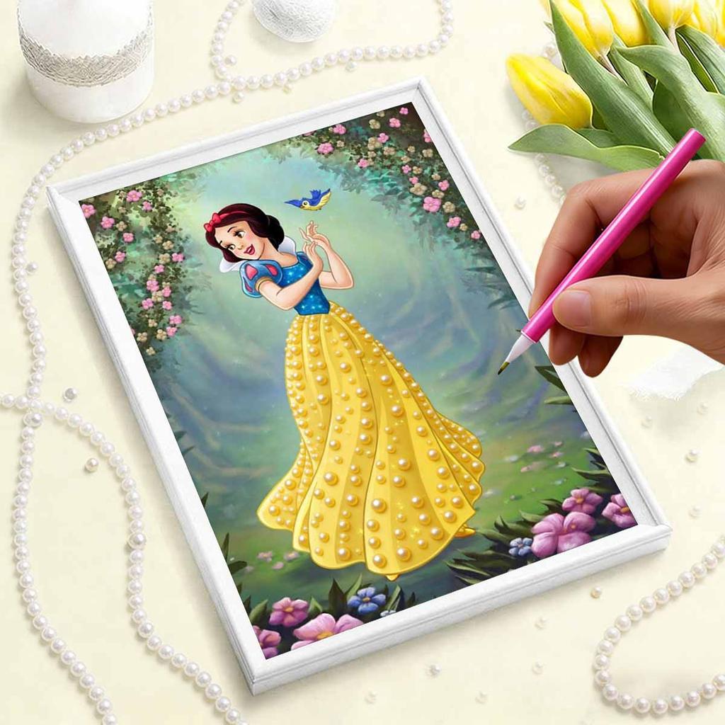 Disney Snow White Forest Mystery Pearl Puzzle This Is A Handmade Decorative Gift That Can Be Used As A Home Decoration Item