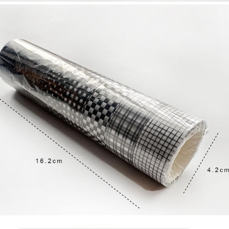 O Rolă Per Cutie Textură Grilă Alb-Negru Bandă Mascare Washi Planificator Caiet Colaj Handmade Album Scrapbook Materiale de Bază