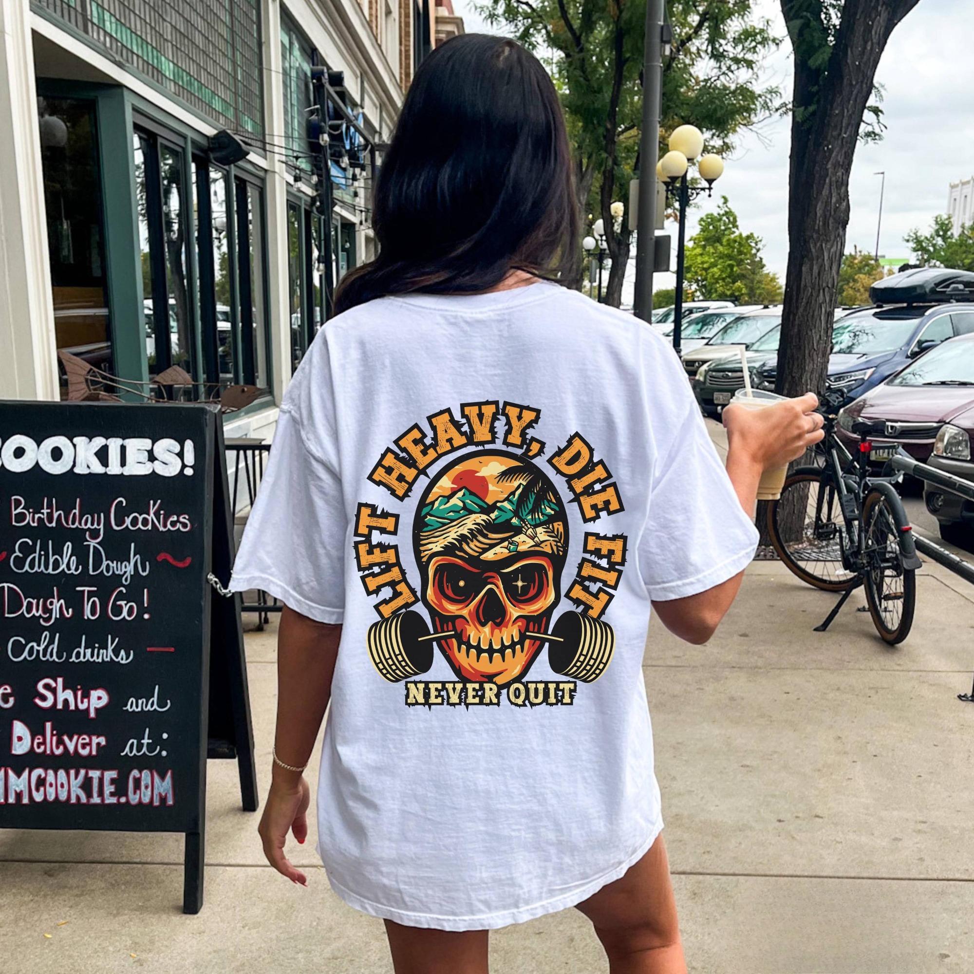 

Never Quit Printed Womens Tshirt SpringSummer Fashion Trend Pure Cotton Top Neutral Short Sleeve Fitness Tshirt 4XL