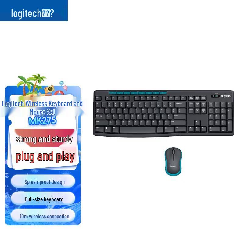

Logitech MK275 Wireless Keyboard and Mouse Combo