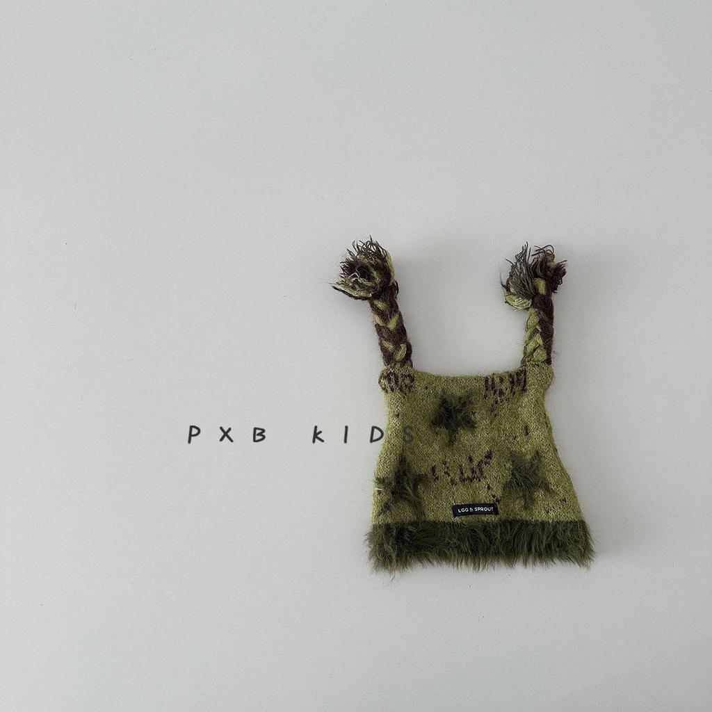 Korean Style Cute Star Braided Children's Knitted Wool Hat - Warm Autumn/Winter Parent-Child Pullover