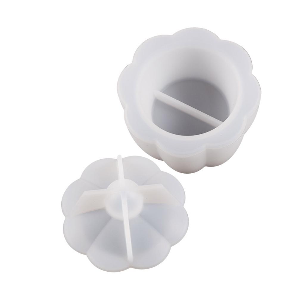 Silikonform für Aufbewahrungsboxen, Schmuckschatullen-Formen, blumenförmige Harzform, Aufbewahrungsbehälter-Formen mit Deckel für Heimwerkerarbeiten