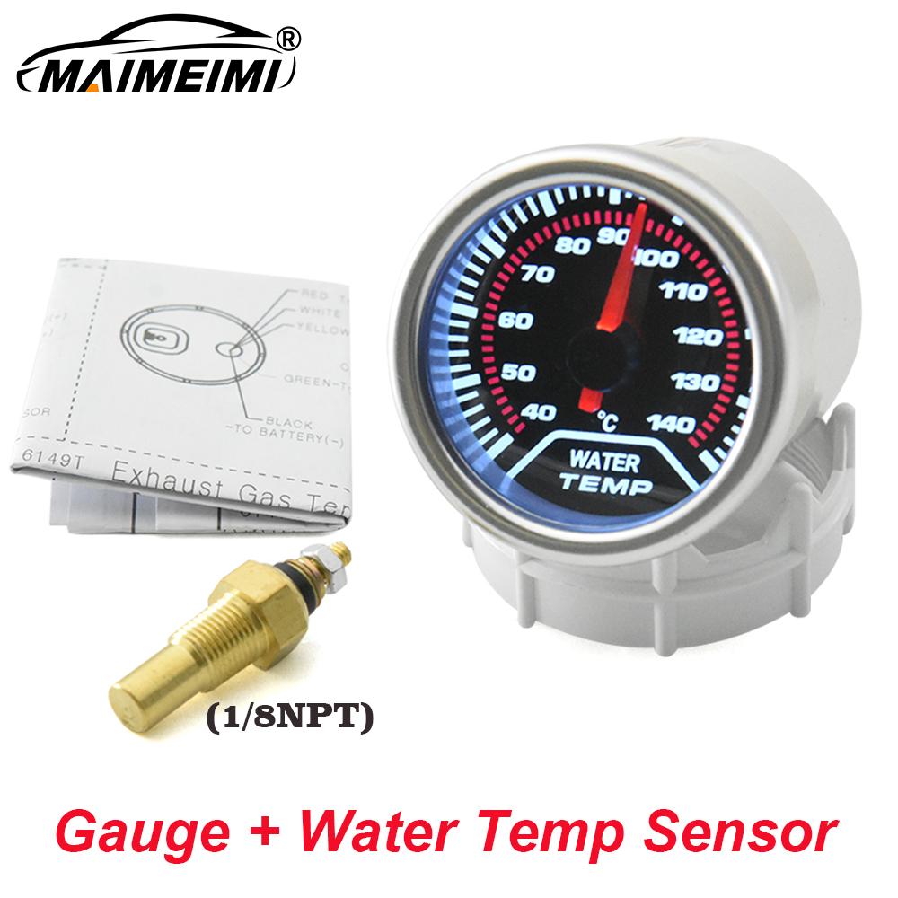 Car Gauge 52mm Water temp Temperature Joint Pipe Sensor Gauge Gauge 40~140 Celsius Adapter Size 28mm / 30mm / 32mm / 34mm / 36mm GaugeX Sensor