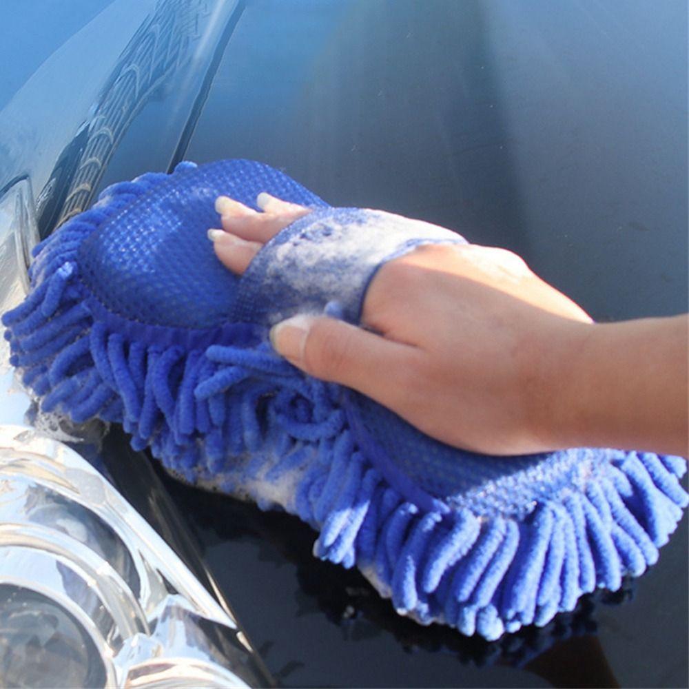 

Car Cleaner Care Washing Brush Pad Car Wash Washing Towel New Auto Gloves синій