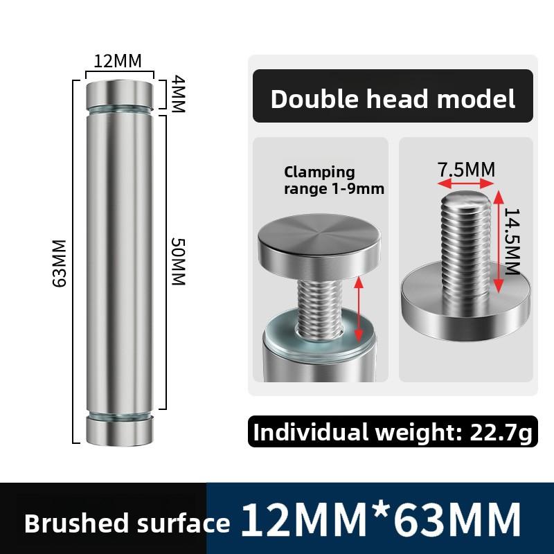 10pcs Stainless steel double-ended advertising nails mirror nails glass nails acrylic screws wall mounting screws solid screws