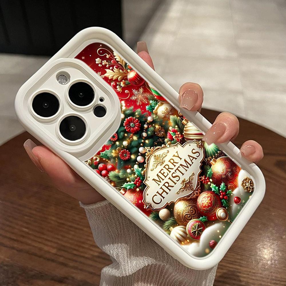 Sky Eye Ladder Soft Case for Samsung A06 A15 A25 A35 A55 A14 S23 S24 FE All Samsung Models Phone Cases Cover NY46 Christmas Santa Claus Christmas Tree