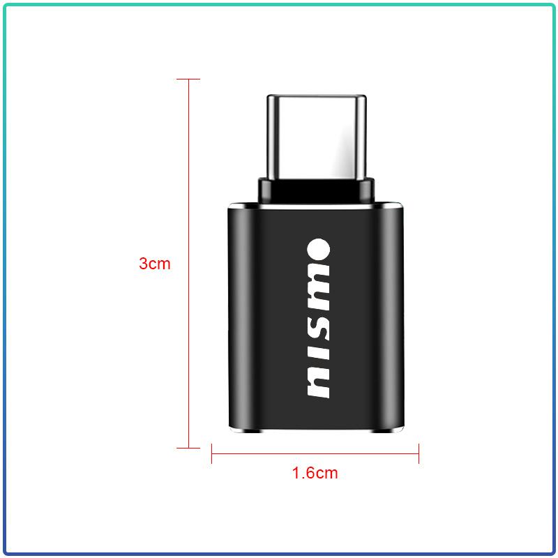 Car Type-C To USB 3.0 Interface Mini Converter Charging Adapter For Nissan GTR R35 R34 Old Teana 04-07 Murano 11-13 SYLPHY 06-09