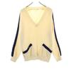 THANE 80s Vintage Design Long Sleeve V Neck Trainer M Ivory Men's Used