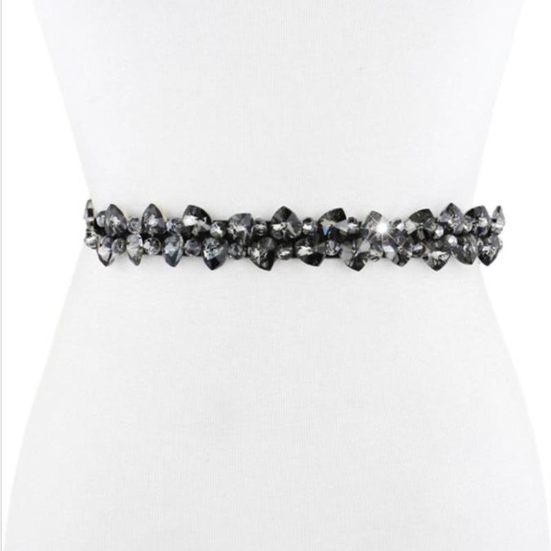 

Fashion Crystal Belts For Women Elastic Black Gold Waist Belts Rhinestone Luxury Ladies Woman Belts For Dress Accesorios Mujer 65cm