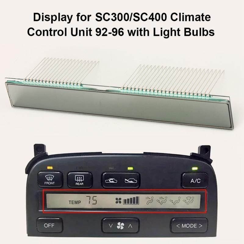 For Lexus SC300 SC400 Head Unit LCD Dashboard Display AC Climate Control 1992-1996