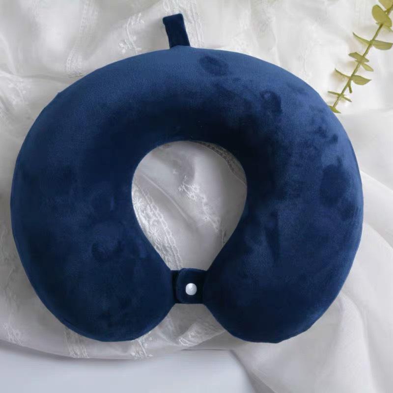 

Solid Color U-Shaped Neck Pillow for Travel, Car, Office, or Napping - Cervical Support & Customizable Gift Option