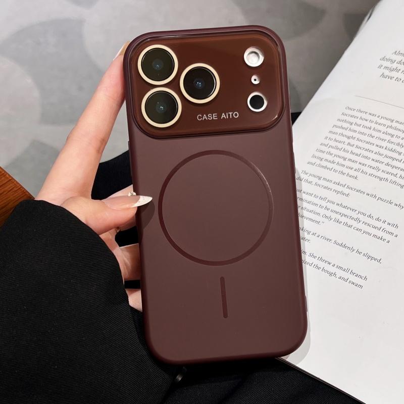 Luxury Liquid Magnetic for Magsafe Crystal Lens Case for iPhone 17 Pro Max  Air 16 15 14 13 12 Wireless Charge Soft Smooth Cover