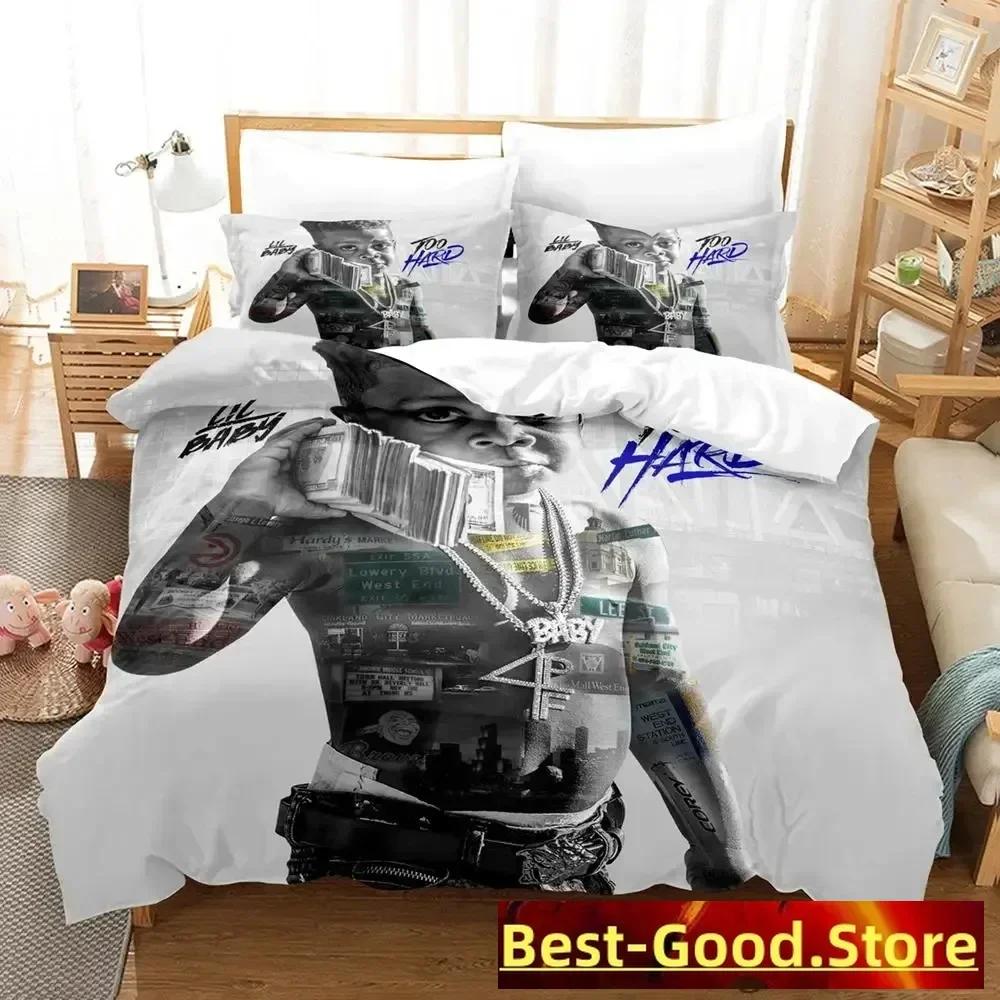 

Popular Lil Baby Anime Parure Printed Bed Set Duvet Cover Pillowcase Bedding Set Linen Sheet Quilt Cover Full Queen King Size 70x133cm 2pcs