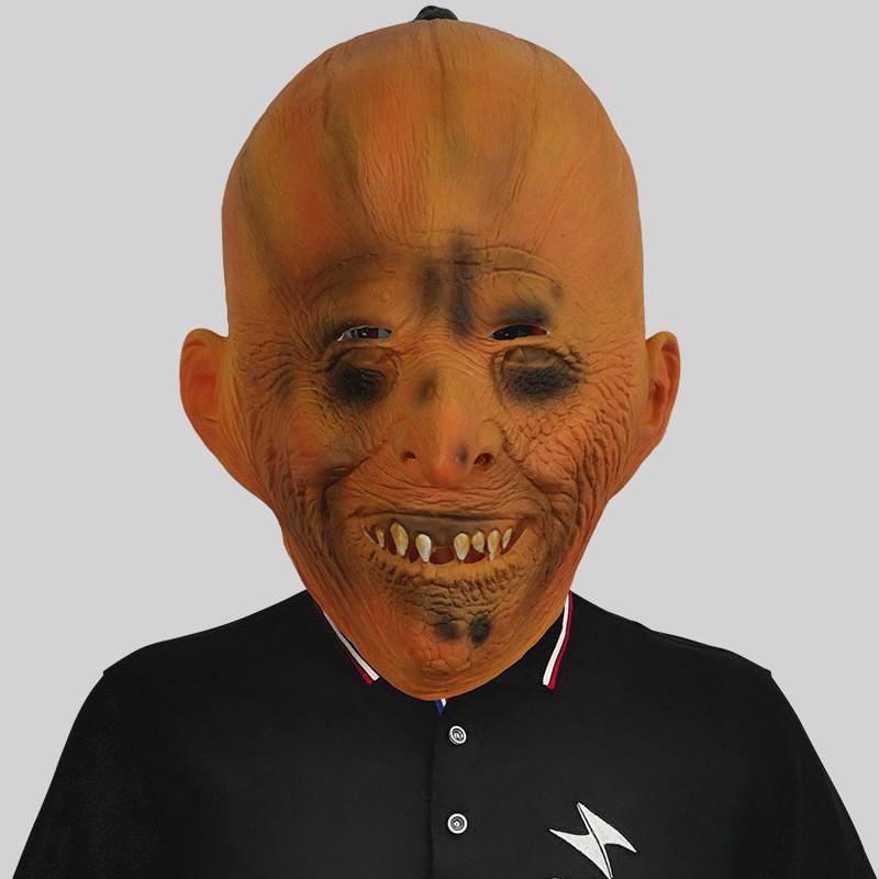 Haunting Glowing Pumpkin Head Mask For Halloween Festivities And Costume Events