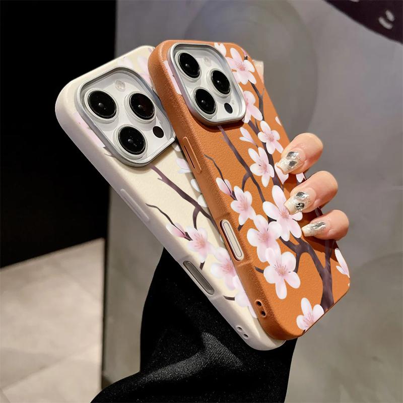 Litschi-Muster Handyhülle Für iPhone 11 12 13 14 15 16 17 Pro Max XS XR X 7 8 Plus 16E Air Mit Blumenmuster Weiche Silikonhülle
