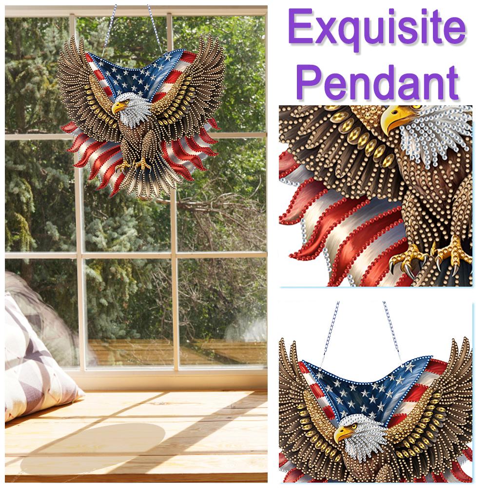 Bunny Easter Egg Rhinestone Diamond Art Pendants DIY Diamond Art Pendant Kit Diamond Painting Ornaments for Garden Window Decor