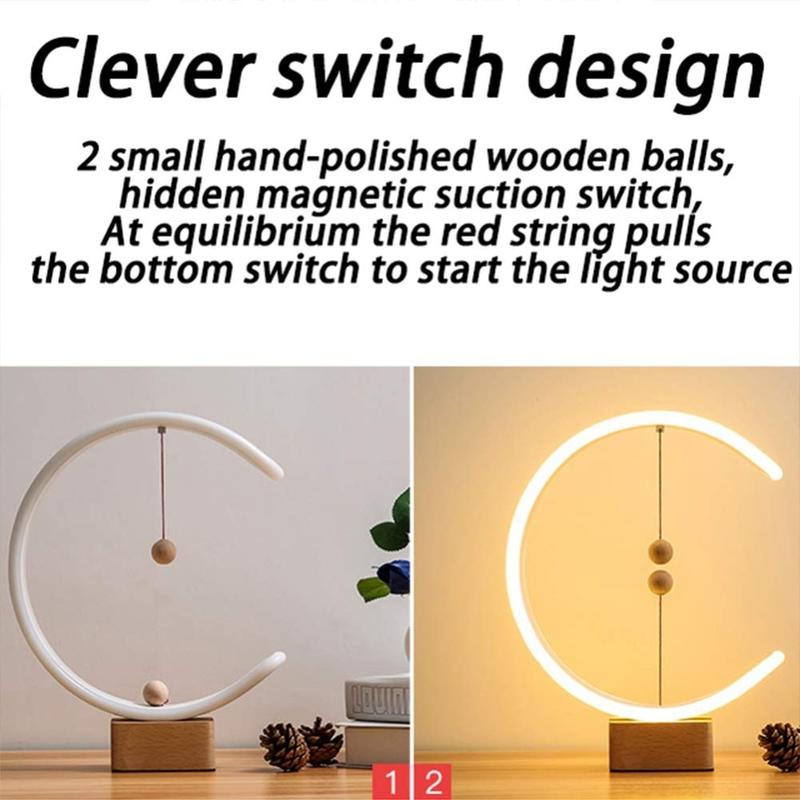 Heng Balance Lamp Creative Gift Magnetic Lamp LED Home Lamp Night Lamp Night Ball Magnetic Break Decor Decor Night Drop | LED Table Lamps