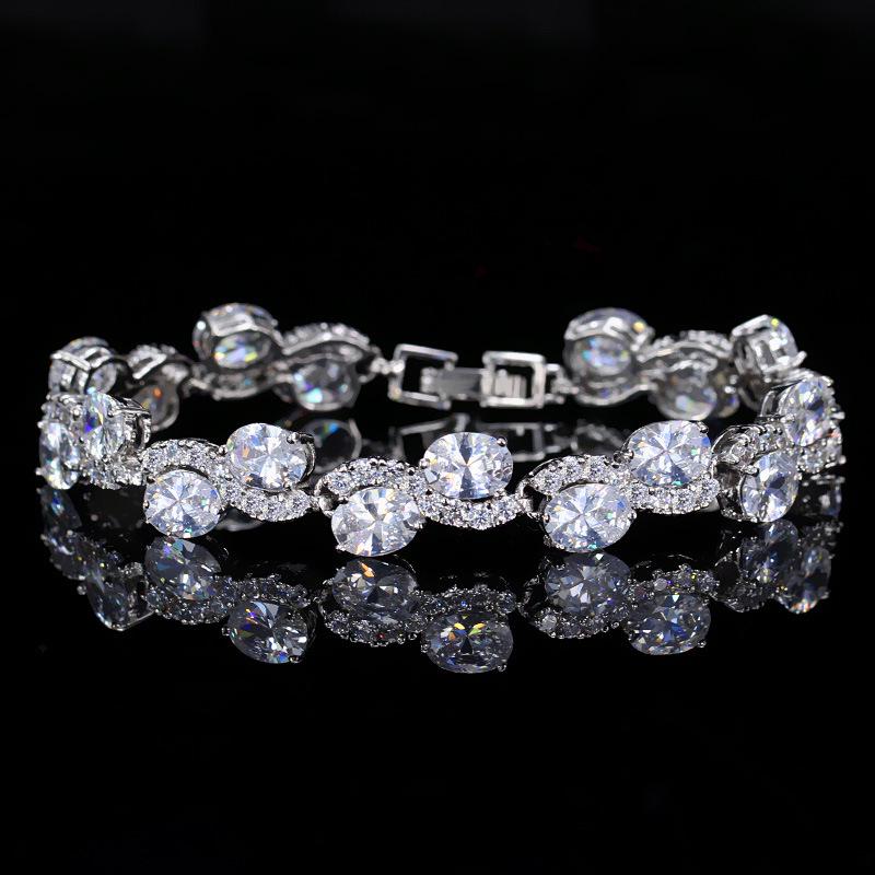 18k Zircon Bracelet - European & American Fashion, Simple Korean Style Jewelry for Women