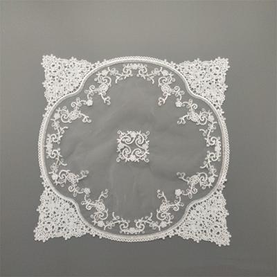 Mesh Embroidered Kitchen Bar Table Mat Tea Set Coffee Cup Cover Christmas Wedding Party Decoration