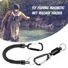 with Carabiner Clip Magnetic Net Release 3 Colors Lightweight Fishing Lanyard with Retractable Coiled Magnetic Fishing Holder