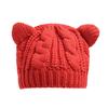 New Lovely Cat Ears Knitted Hat Fashion Women Solid Color Winter Warm Crochet Braided Beanie Hats Casual Girl Kawaii Wool Cap