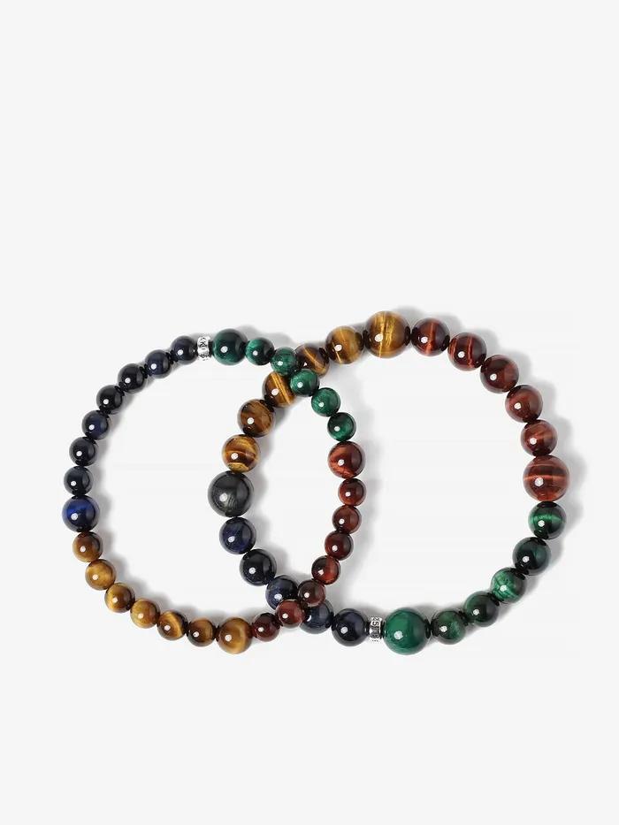 4 Tiger Eye Gemstone Bracelets