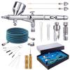 Airbrush Set 3 Nozzles 0.2 0.3 0.5mm Hose Drainer Quick Connector