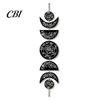 Wall Mounted Art Boho Decoration, Moon Phases Art, Minimalist Star Bohemian Hanging for Home Gothic Witchy Door Pediment Pediments Sign Room