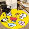 1pc BT21 Characters Carpet, Round Non-Slip Durable Large Size Office Carpet, Suitable for Office,yy250908005