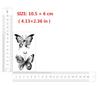 S.A.V.I 5pcs. Temporary Tattoo Stickers Combo Of Butterflies Colored and B&W Mix Designs For Girls Women Size 10.5x6cm