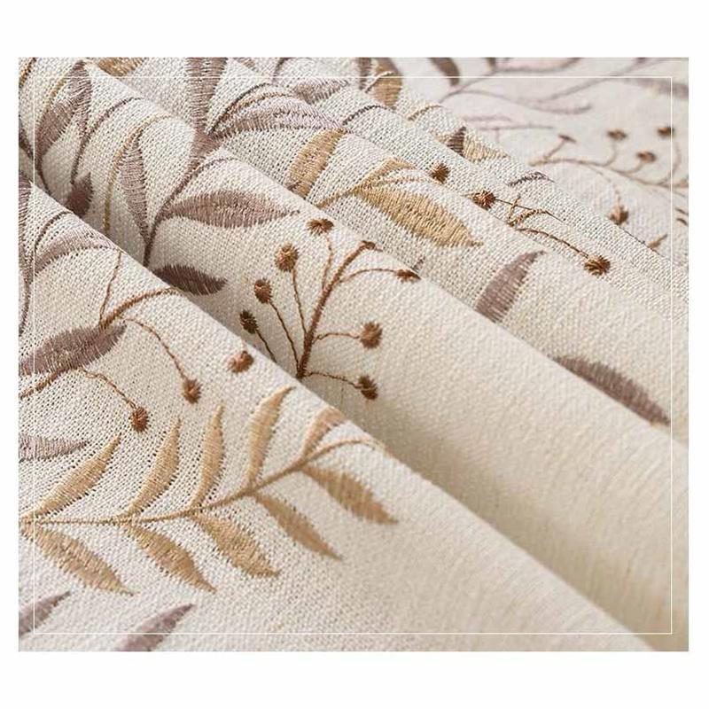 Floral Fresh Simple Embroidery Imitation Cotton Linen Dining Household Wear-resistant Waterproof Tablecloth