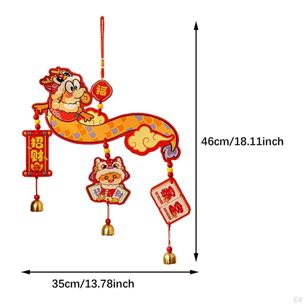 Cartoon Chinese Year Blessing Hanging Decoration Bell Pendant Lightweight Lunar