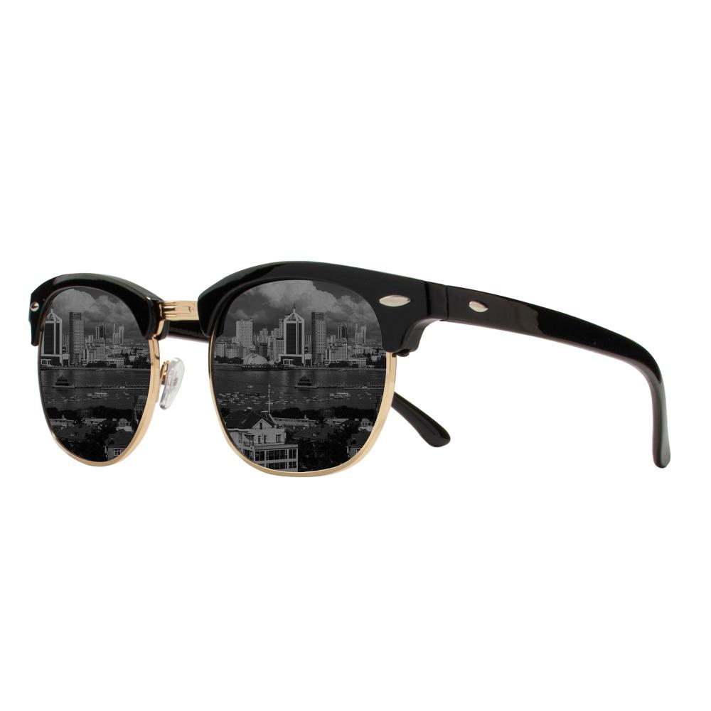 5PCS Classic Polarized Sunglasses Men Women Retro High Quality Sun Glasses Rivet Female Male Fashion Mirror Sunglass