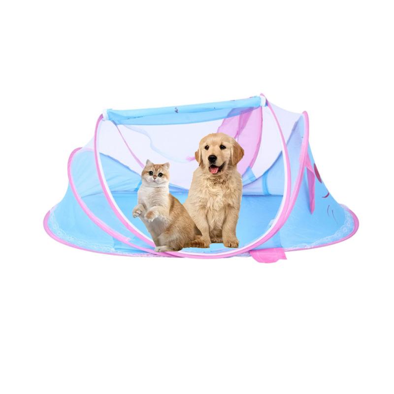 Mosquito Proof Dog House Breathable Mosquito Net for Cats and Pets Sun Shading and Sun Protection Summer Travel Tent