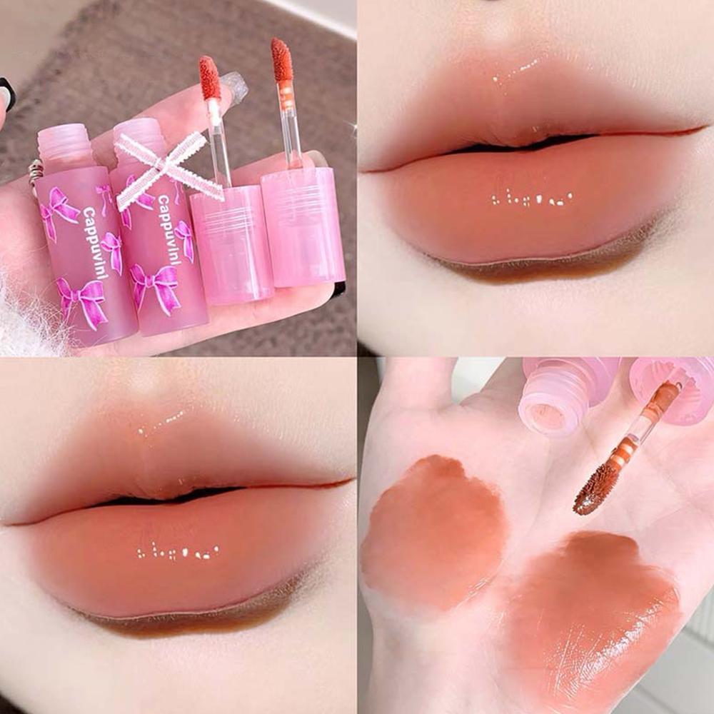 Cappuvini Butterfly Lip Glaze Set Watery Matte Lip Gloss Lipstick