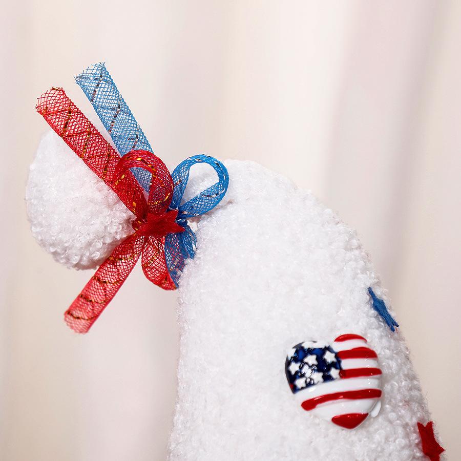 

Кукла Гном ко Дню Независимости Плюшевая кукла Безликий орнамент Детский подарок C3-8 white hat [26 * 9 * 9cm]