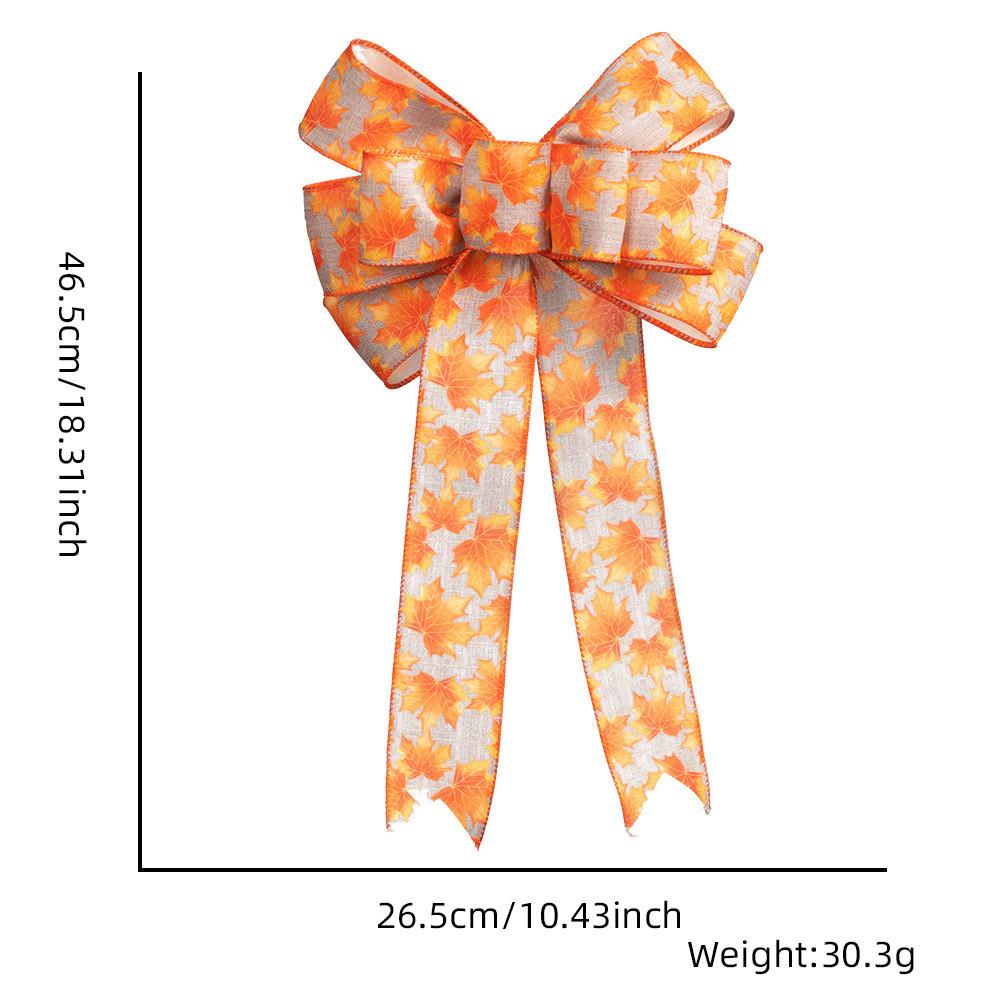 Unique Maple Thanksgiving Leaf Bow Designs For Pumpkin And Holiday Decor Party