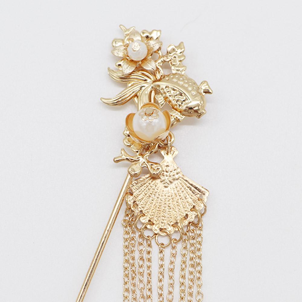 Haargabel Frisur Design Werkzeug Perlenquaste Haarstab Chinesisches Haarspangen-Set Damen Haaraccessoires